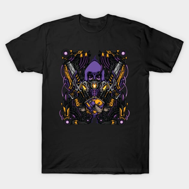 Dual-gun Wielding Reaper T-Shirt by IMBAKID